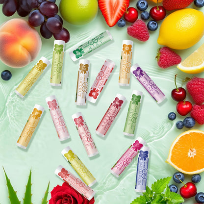 Lip Balm Set 16 Pack – Assorted Flavored Moisturizing Lip Balms for Long-Lasting Hydration & Shine | Bulk Lip Care Kit for Dry Lips, All Skin Types | Perfect Gift Set for Women, Girls & Teens