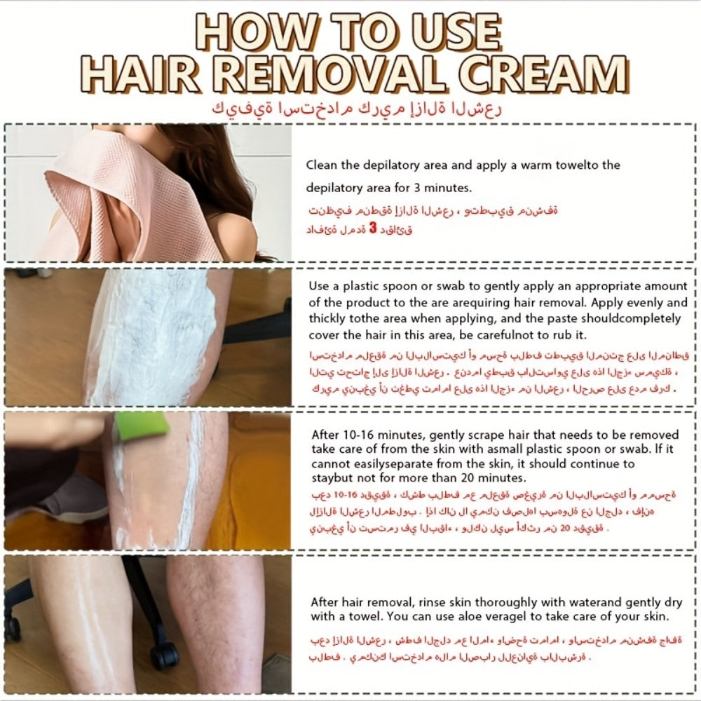 Use Once For, 3-Month Effectiveness, 100g Coconut Hair Removal Cream, Instant Hair Removal, Non Irritating To The Light Beige, Smooth And Residue Free Semi Permanent, Used For Hair Removal On The Face, Lips, Armpits, Legs Arms And Private Areas
