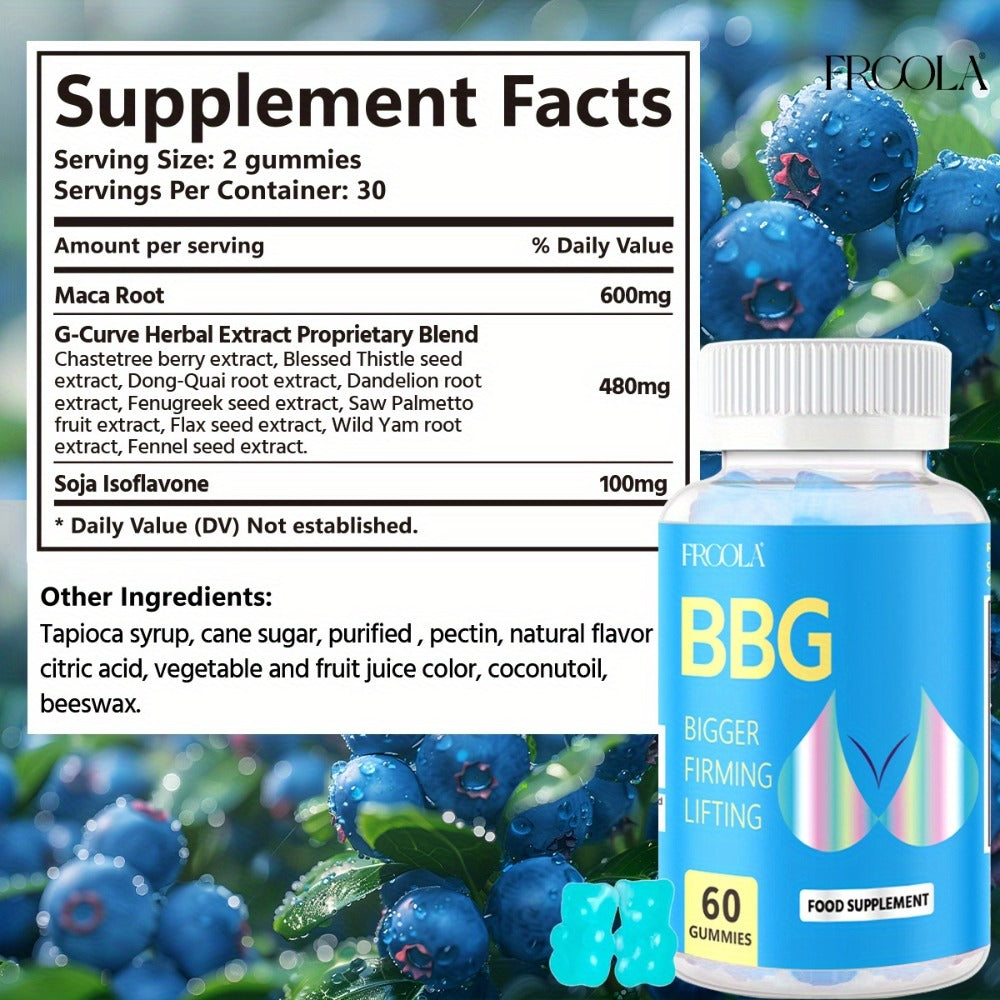 BBL 60 Gummies for Women, Exuding Feminine Charm, Confident And Shining, Strawberry Flavored