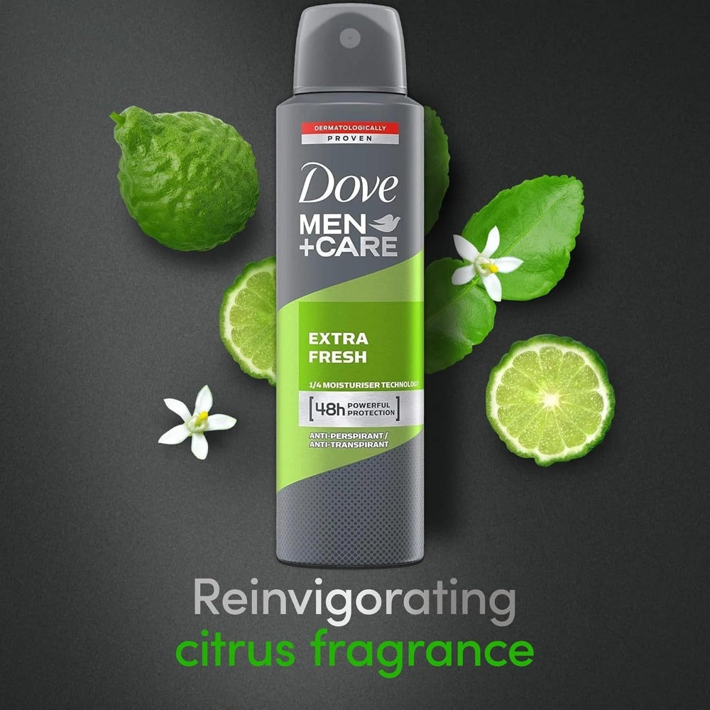Dove Go Fresh Extra Fresh Deodorant Spray 150ml / 5oz Long-Lasting Dry Comfort Body Spray for Women Quick Dry Aerosol Light Fresh Scent Daily Underarm Care Smooth Skin Feel 48 Hour Protection Inspired Freshness Gentle Care Everyday Confidence Travel Frien