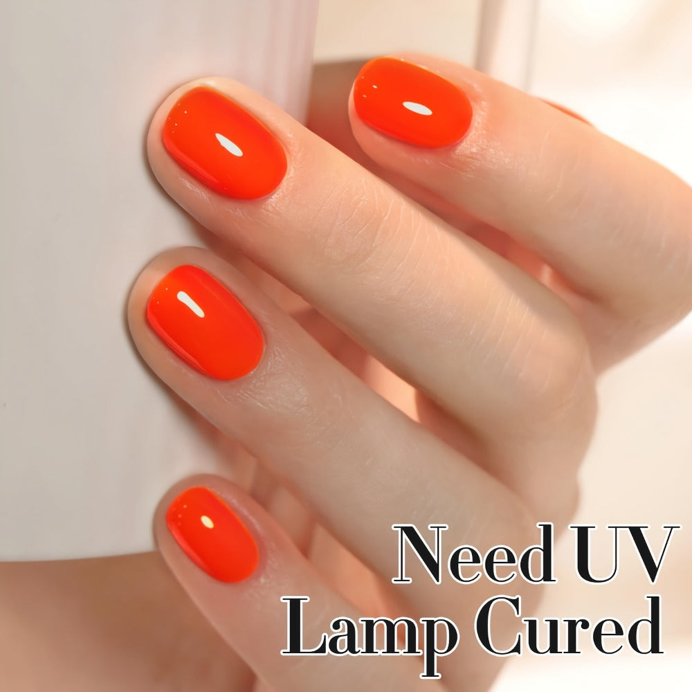 MISS MISIDY 0. 54Oz Neon Orange Gel Polish Translucent Neutral Natural Milky 16Ml Jelly Polish Art at Home (CS076)