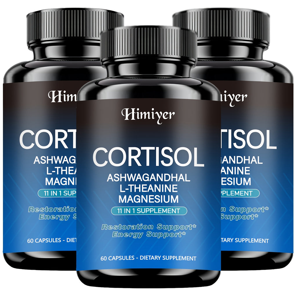 60 Capsules - 11-in-1 Hormone Balancing Stress Management Supplement - CORTISOL - Balances Cortisol And Energy, Restful Sleep And Mood Boost, with Rhodiola Rosea, Ashwagandha, Theanine And Magnesium