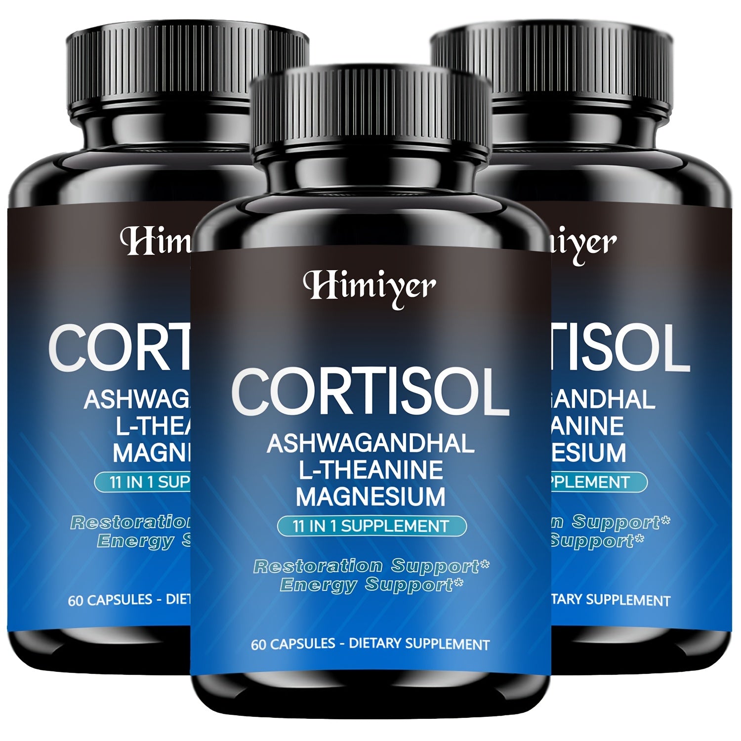 60 Capsules - 11-in-1 Hormone Balancing Stress Management Supplement - CORTISOL - Balances Cortisol And Energy, Restful Sleep And Mood Boost, with Rhodiola Rosea, Ashwagandha, Theanine And Magnesium