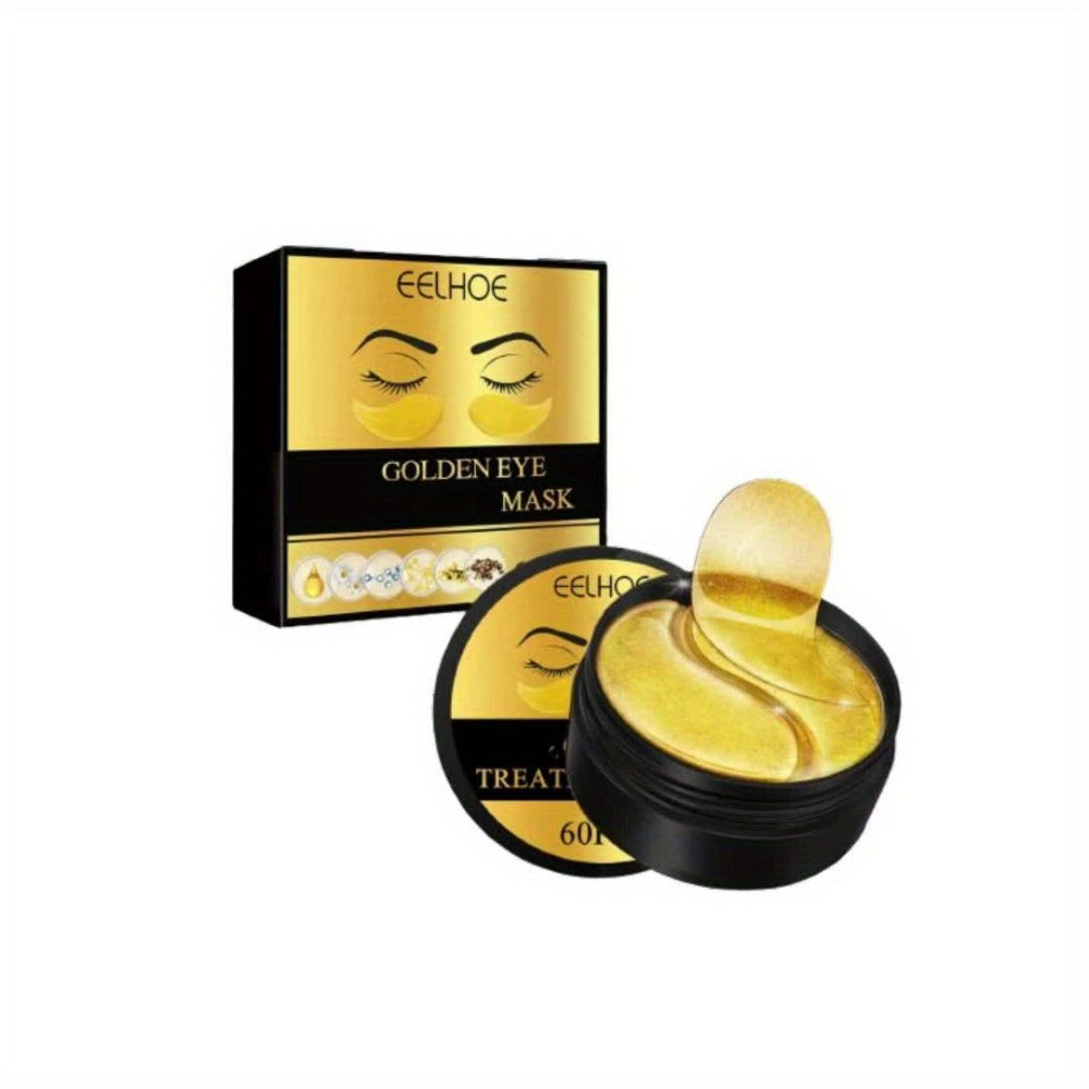 2 Boxes Of 120pcs--320g Golden Eye Mask, Glycerin, Collagen And Hyaluronic Acid, Deep Moisturizing Eye Skin, Suitable For Women Christmas, Valentine'S Day And New Year Gifts