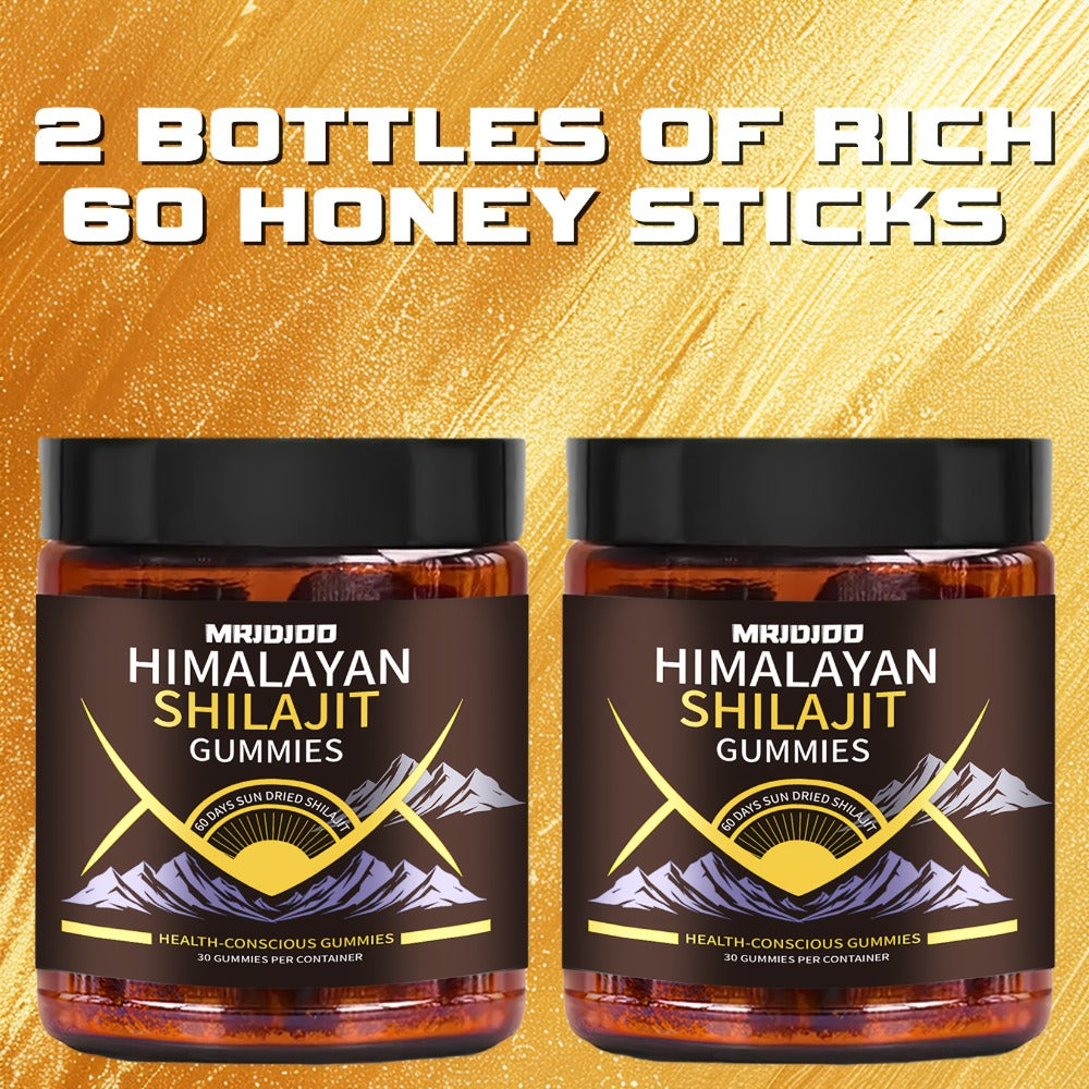 Himalayan Shilajit Gummies, Free from Sucrose, Sweetened with Manuka Honey, Featuring a Clean Recipe with Fulvic And Humic Acids