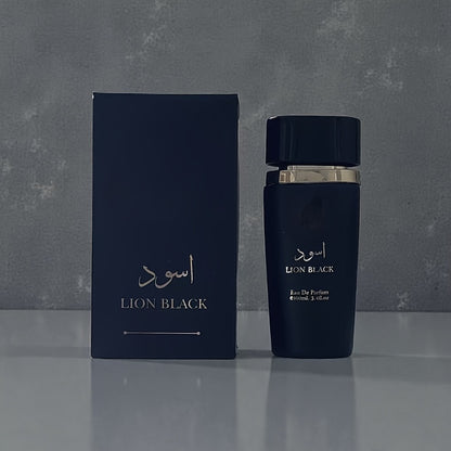 Eau de Parfum Men 100ml Lion Black Smoky Woody Spicy Masculine Fragrance Long Lasting Citrus Dark Wood Bold Cologne Gift for Him 3.4 Fl Oz