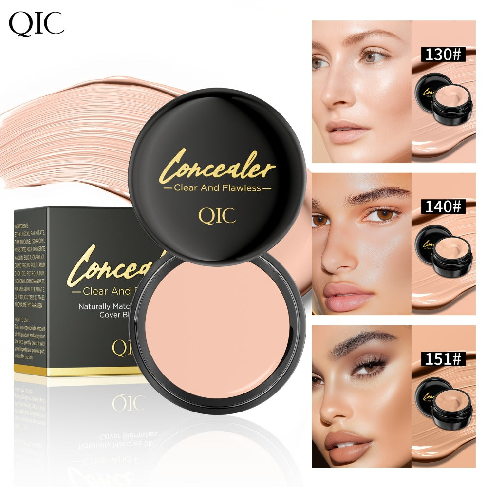 Full Coverage Concealer Cream 2pcs — Waterproof Matte Finish, Plant-Based Squalane Formula, Buildable Coverage for Dark Spots & Blemishes, All Skin Tones Light to Dark