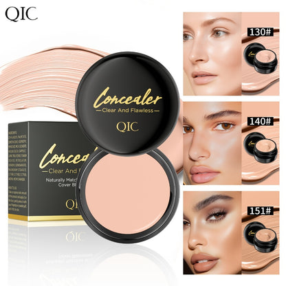 Full Coverage Concealer Cream 2pcs — Waterproof Matte Finish, Plant-Based Squalane Formula, Buildable Coverage for Dark Spots & Blemishes, All Skin Tones Light to Dark