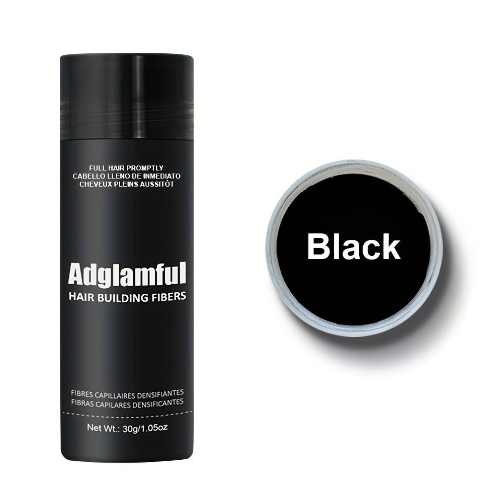 Hair Building Fibers 30g Large Size - Natural Look Thinning Hair Concealer for Volume & Thickness | Covers Hairline | Unisex | Black & Dark Brown