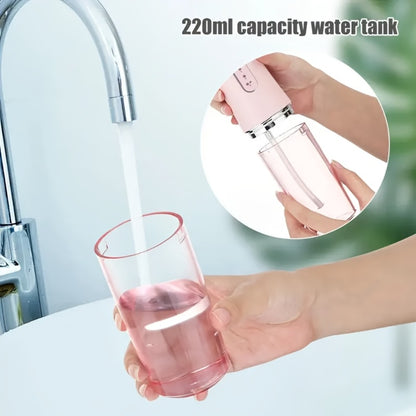 Water Flosser Electric Oral Irrigator with Precision Pressure Control, 360° Rotating Nozzle, Deep Clean Teeth & Gums, Replaceable Heads, USB Rechargeable, for Home & Travel Use