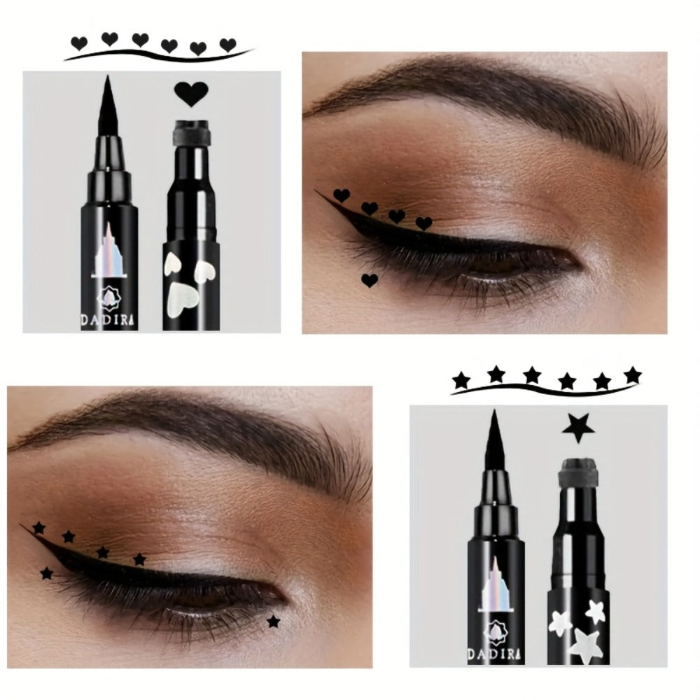 Eyeliner Pen Set 6pcs Waterproof Smudge-Proof Double-Ended Liquid Eyeliner Kit - Oil-Proof Long-Lasting Precision Eye Liner Pencil for Women Holiday Gift