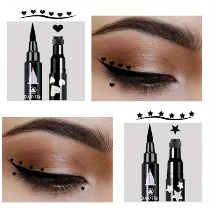Eyeliner Pen Set 6pcs Waterproof Smudge-Proof Double-Ended Liquid Eyeliner Kit - Oil-Proof Long-Lasting Precision Eye Liner Pencil for Women Holiday Gift