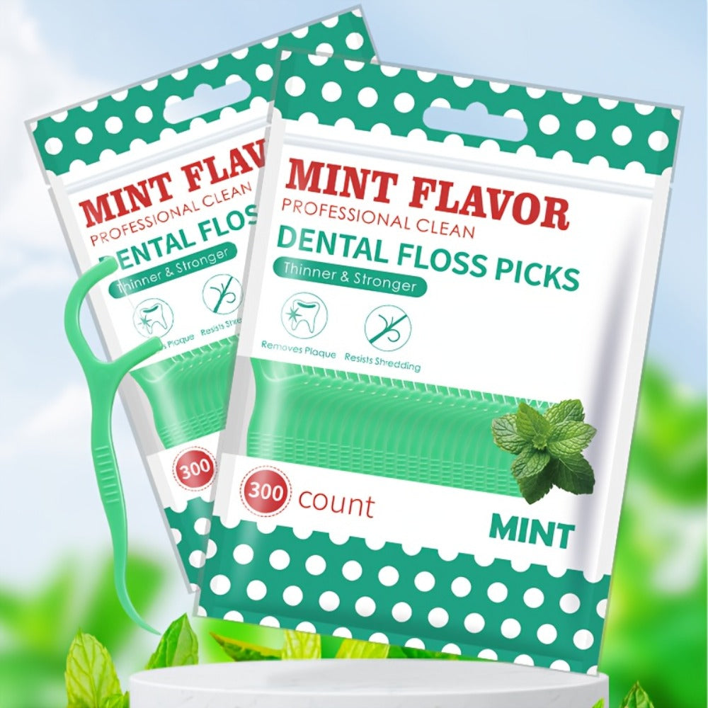 Mint Flavored Dental Floss Stick - Portable Ultra-fine Dental Floss - Highly Attractive Disposable Cleaning Dental Floss - Personal Care - Oral Care - Interdental Cleaning Products - Dental Floss, Interdental Brush