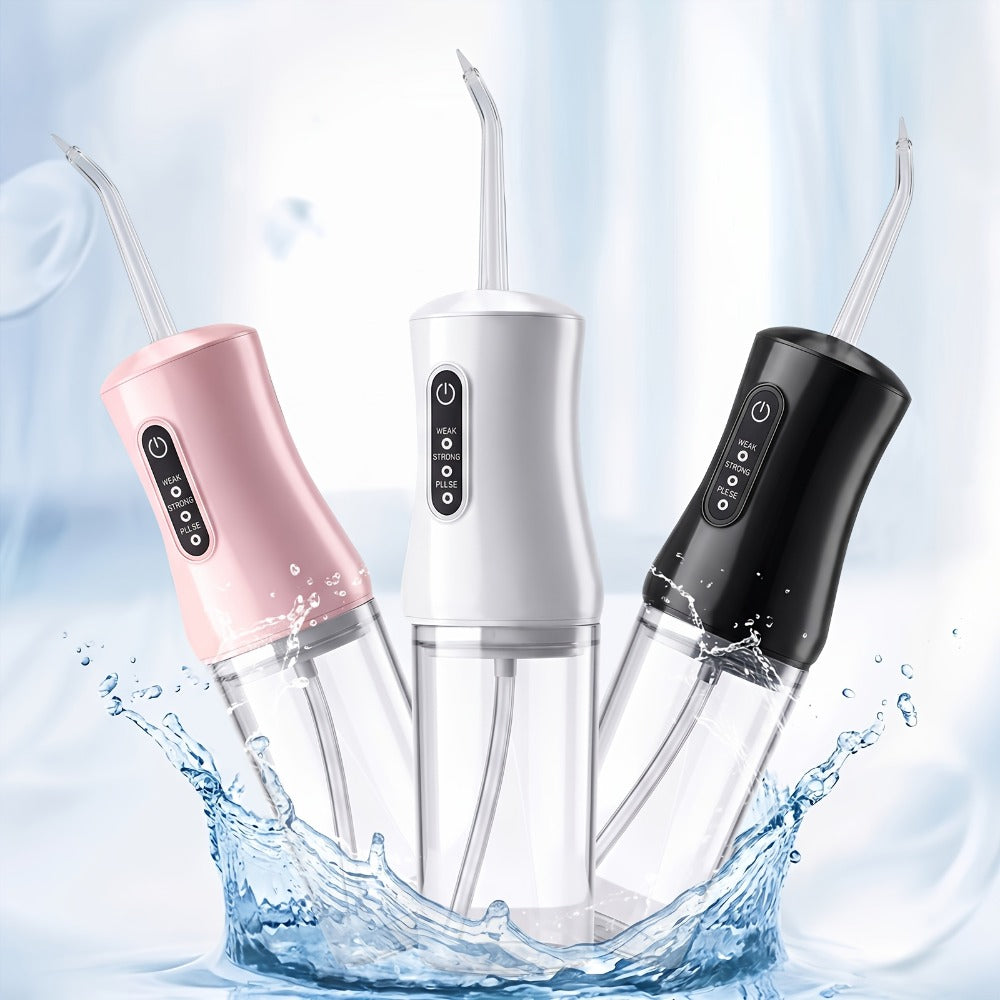 Electric Water Flosser Smart Pressure Control — Interchangeable Nozzles, USB Rechargeable, Precise Water Pressure Adjustment for Home & Travel Dental Care, Gift-Ready