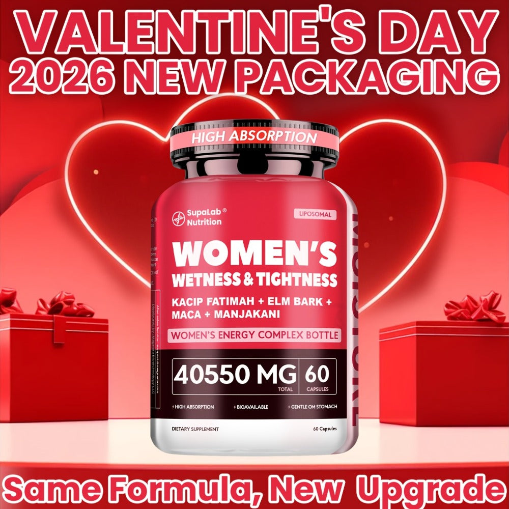 [Surprise! Ships in Valentine'S Day Packaging!!]Wap for Women: Herbal Blend with Kacip Fatimah, Fenugreek, Slippery Elm Bark, Manjakani And Maca Root for Moisture, PH Balance, Natural Elasticity, 60 Capsules, 30-Day Supply