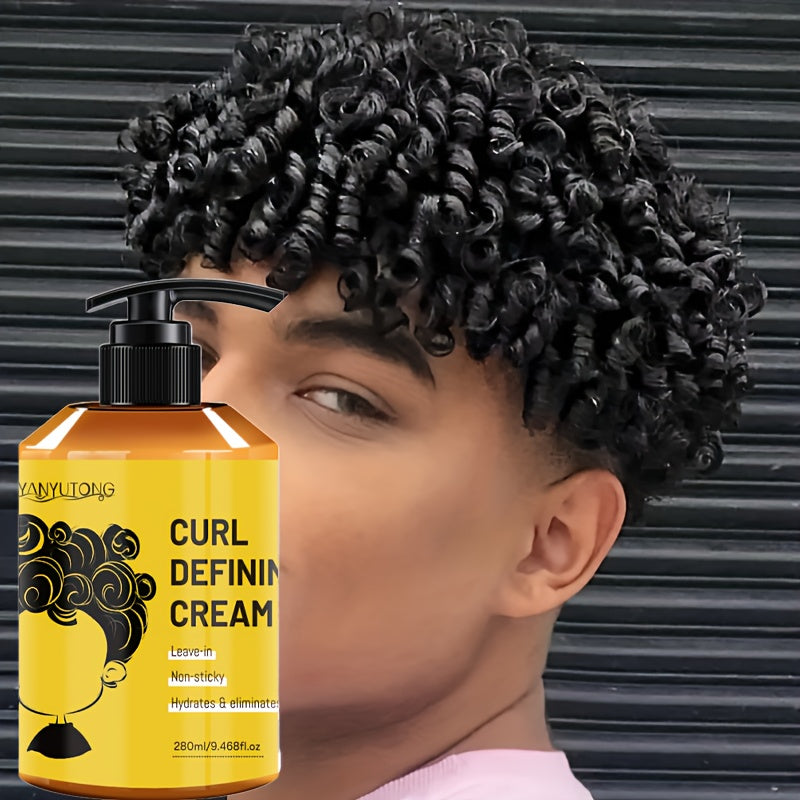 Adult Curling And Styling Cream | 1 Bottle, 9, 47 Oz | Argan Oil | Moisturizing, Long-lasting Styling, Controlling Frizz, Non Greasy | Hairstyle Design | Suitable For Regular, Wavy, And Curly Hair | Fashionable Bottle Body Design
