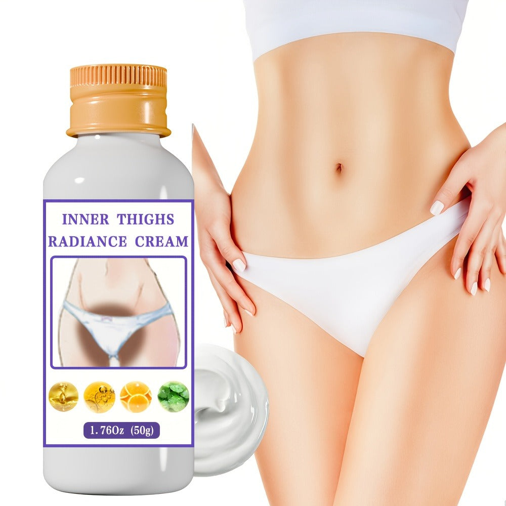 Vitamin C Hyaluronic Acid Cream, 50g - Unisex Hypoallergenic Moisturizer for Private Parts, Underarm, Inner Thighs, Intimate Dark Areas - All Types, Fresh Scent - Niacinamide Enhanced Tone Balancing, 1. 76oz Gift, Perfect Christmas Gift