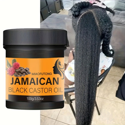 Black Castor Oil Hair Milk 5pcs — 100% Jamaica Pure Cold-Pressed Castor Oil for Deep Moisturizing, Curly Hair Care & Frizz Control | Prevents Dryness, Split Ends & Knots