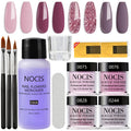NOCIS Professional Acrylic Nail Kit - Salon-Quality Set with Liquid Monomer, 4 Powders & Brushes for Extensions, Carving & French Manicure - Odorless, Perfect for At-Home Beauty