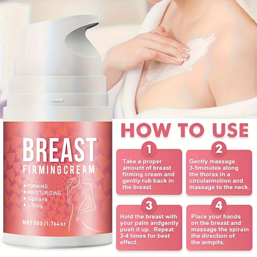 Breast Firming Cream, Cream for Women - Tightens Breast Skin with Jojoba, Shea Butter, Vitamin E, Honey,Caffeine- for All Skin Types, Fresh Fragrance Nourishes Subtle And Tender Breast Skin