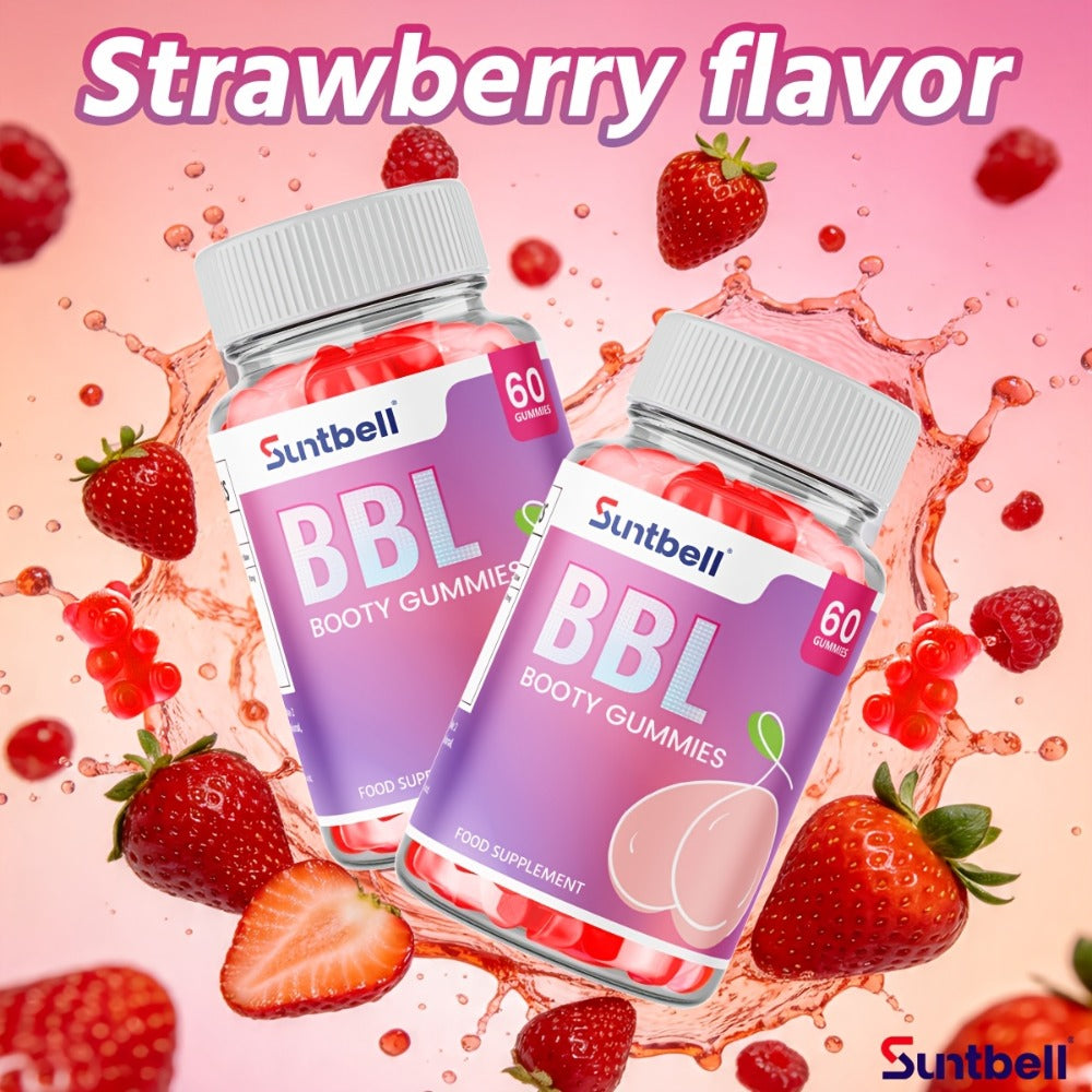 BBL Booty Gummies With Saw Palmetto And Wild Yam, Support Natural Curves, Peach Shape Hips And Feminine Silhouette, Plant-Based Formula For A Fuller, Rounder Look