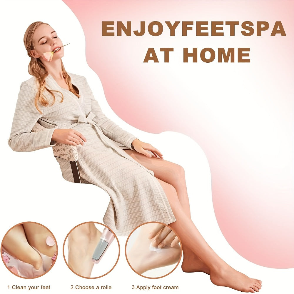 [Foot Remover] Electric Foot File | Different Foot Grinding Heads, Two Speed Settings | Automatic Lighting | for Foot Removal | IPX4 | 1Set 2Heads