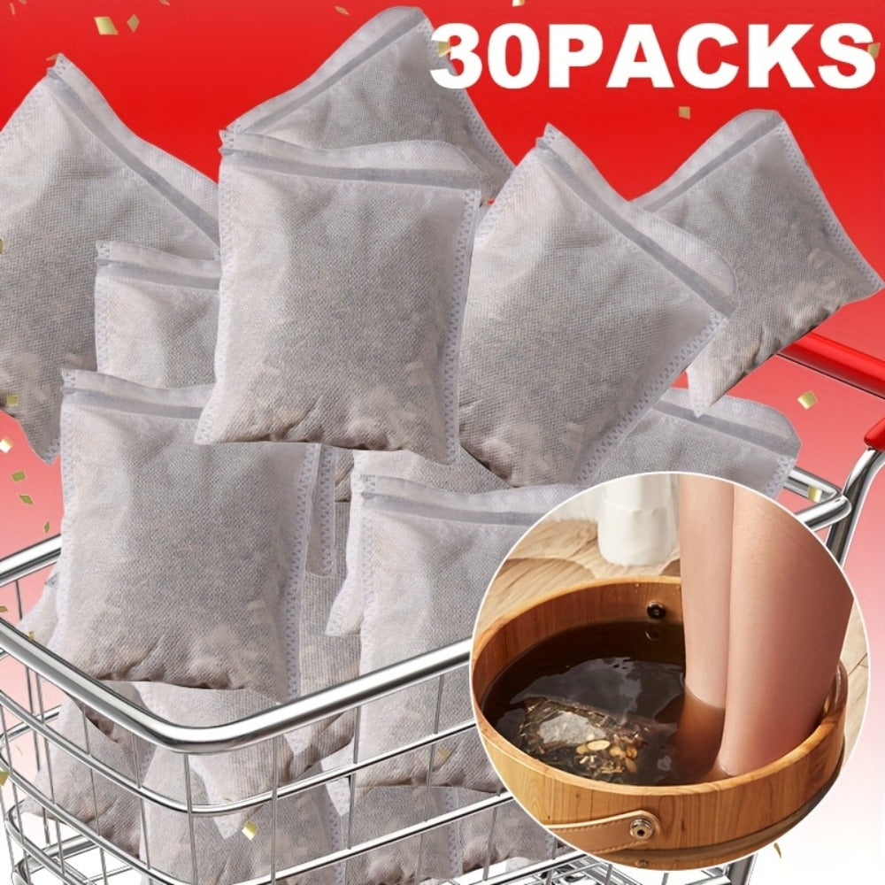 30 Packs Of Foot Bath Bath, Individually Packed One Pack Each Time, Warm Body, Daily Foot Bath, Bedtime Foot Bath, Both Men And Women Can Use, Four Seasons Available, Clean Feet, Foot Relaxation Massage Foot Bath Pack, Mother's Day Warm Gift