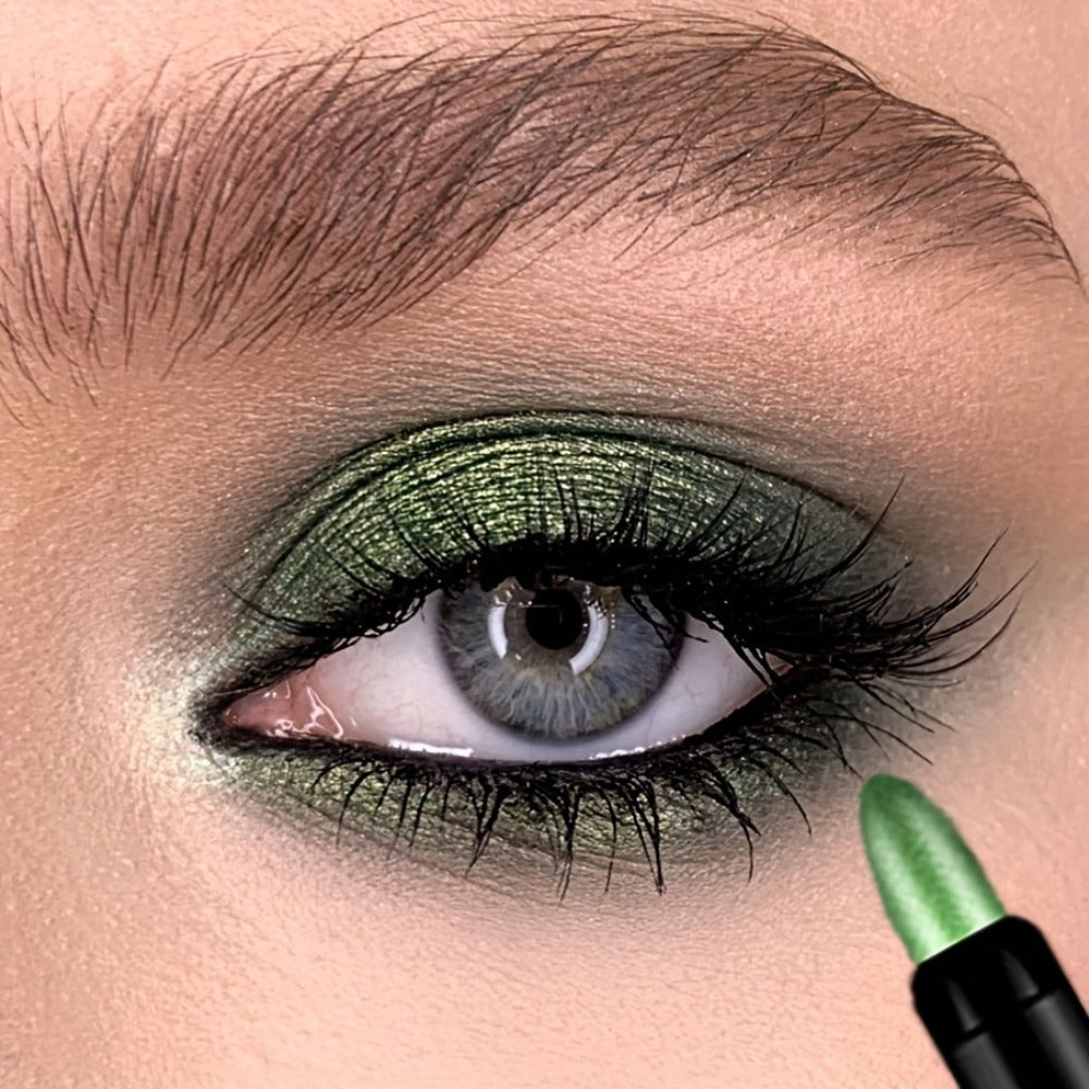 Eye Shadow Pen 10 Colors Waterproof – Pearlescent & Matte Rotating Smoky Eye Stick with Highlighter & Silkworm Liner, Long Lasting Pigmented Eye Makeup Pen for All Looks