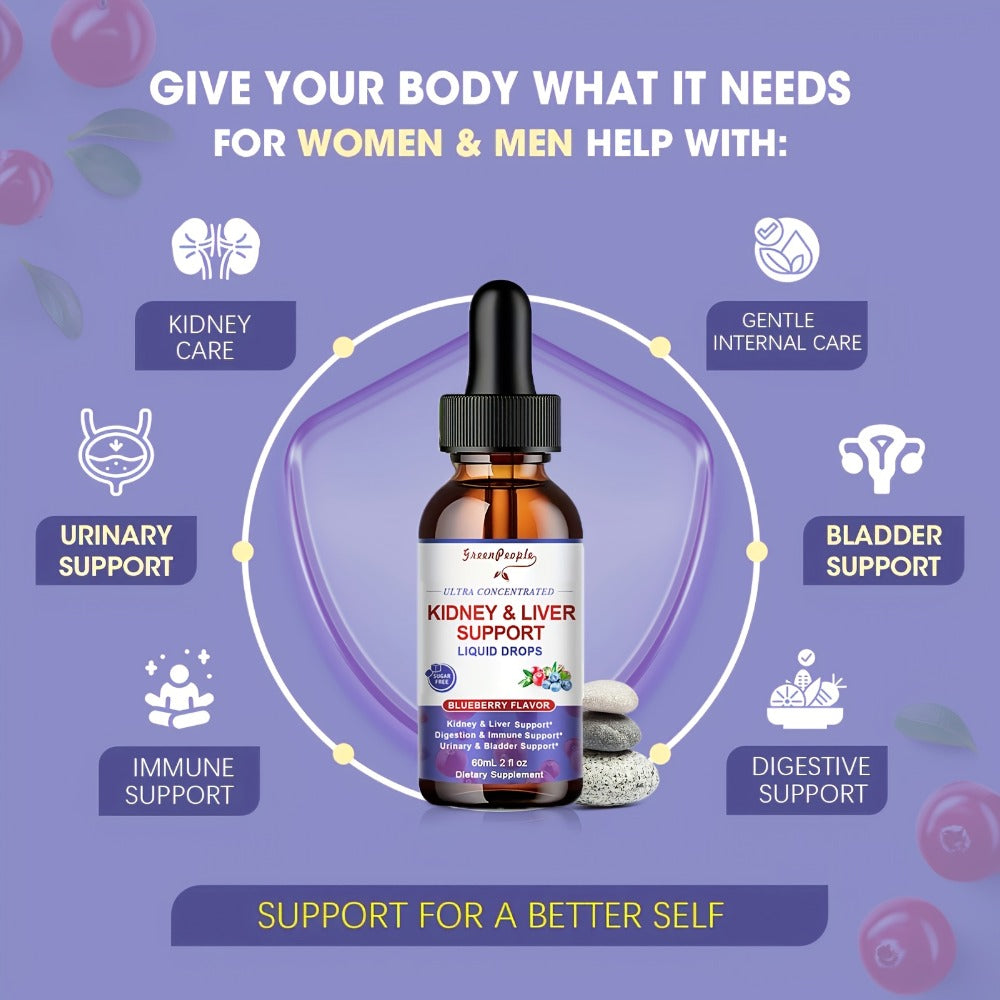 [Vegan Kidney Liver Support] Greenpeople 27-In-1 Vegan Kidney And Liver Health Support Supplement - Alcohol-Free, Natural Herbs, And Milk Thistle | Healthy Liver And Kidney Function. Carefully Selected Ingredients for Balanced Health