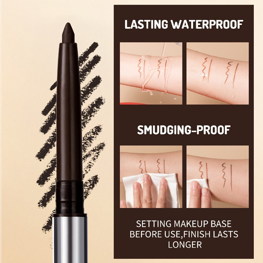 Eyeliner Pencil 3 Pack Waterproof Long Lasting Gel Pen - Quick Dry Smudge Proof Matte Creamy Formula for Sensitive Eyes Beginner Friendly Precision Eye Makeup Deep Brown Medium Brown Black