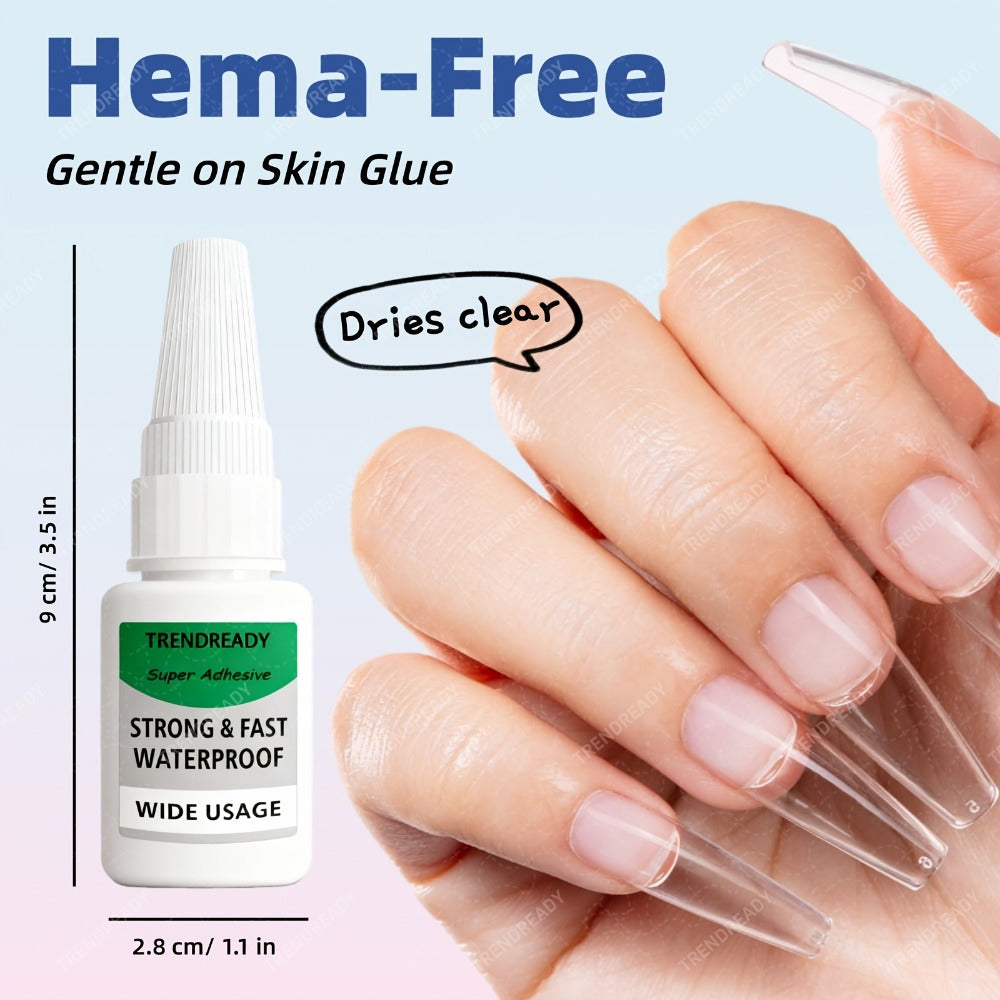 4pcs Fast Drying Super Nail Glue - Long Lasting 60+ Days, No Lamp Needed, Heavy Duty For Press On Nails, Fake Nails, Nails Art, Nail Supplies, Extra Hold, 20G/Bottle Large Capacity, Salon Nail Tools, Smooth Application, Durable Sealant, Christmas