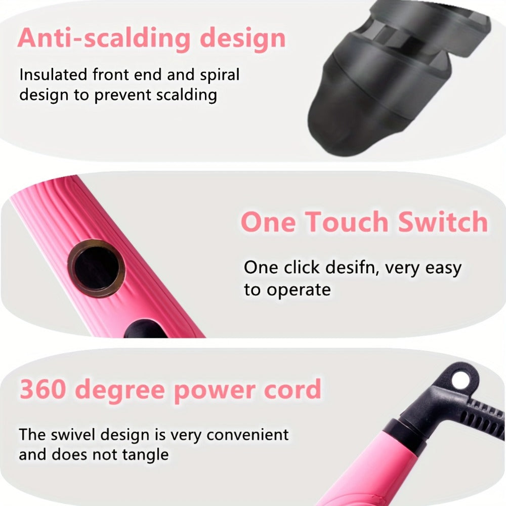 US PLUG Hair Curler Hair Curling Wand Spiral Curl Professional Hair Roller Hair Curler, Perfect Holiday Gift for Woman, Girls