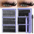 708pcs Wispy Volume Eyelash Extensions Mixed Length 30D-100D Volume Cluster Lashes Premade Lash Kit With Bond Seal & Applicator For Everyday Look, Party, Travel And Events