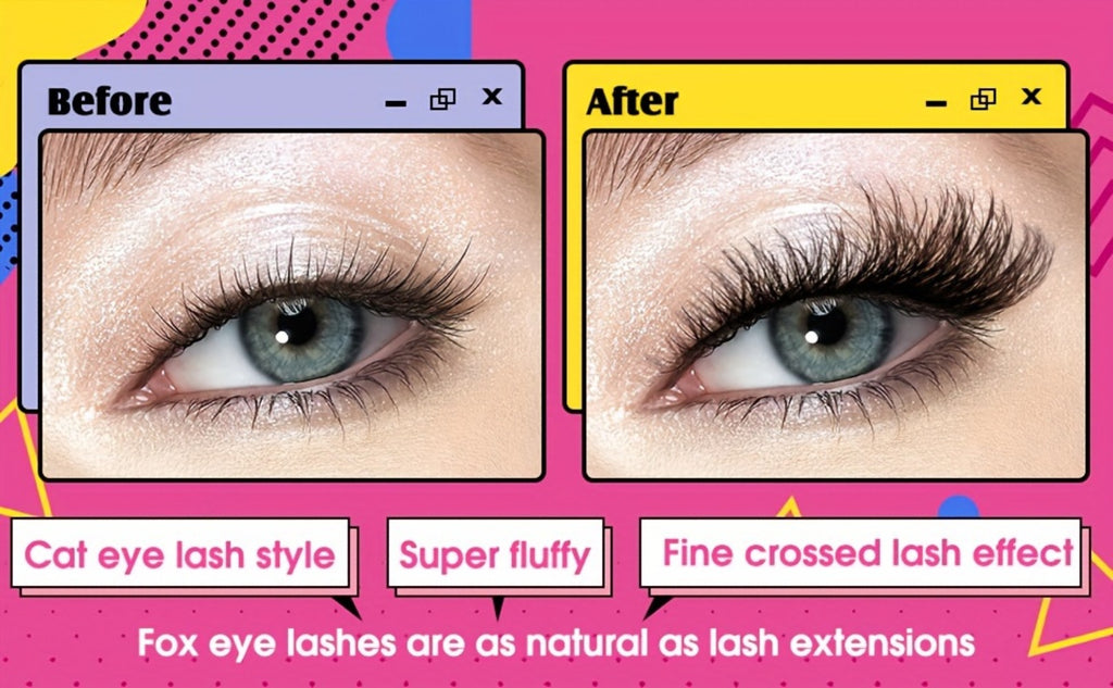 30pcs Long Cat Eye Lashes - Festive Gift Wispy, Lengthened, Voluminous, And Striking False Eyelashes for a Seductive Appearance - Reusable Strip Lashes for Stunning Eye Makeup