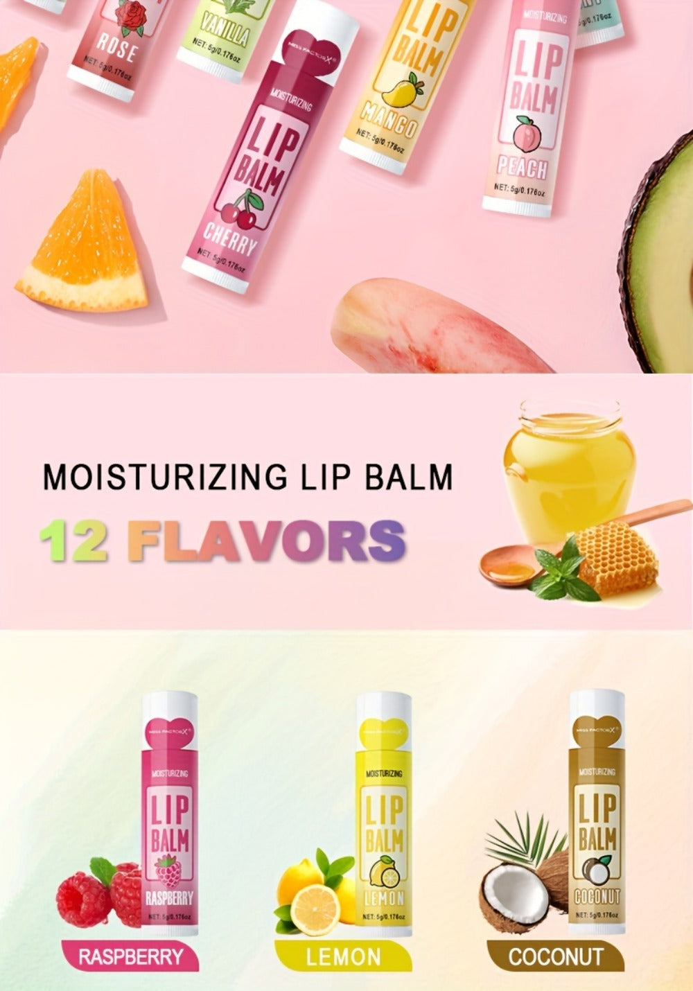 [Luxury Lip Balm Set] 60pcs Luxury Lip Balm Gift Set - Deep Hydration & Moisture for Soft, Glossy Lips - Perfect Valentine's Day or Thanksgiving Present for Women