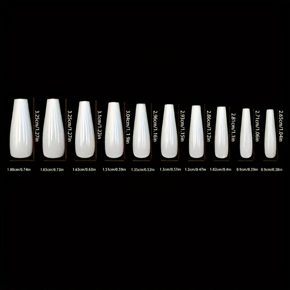 216pcs Ballet Nail Shape Press On Nails Set, Mixed Color System with Flower & Maple Patterns, Middle Length with Glossy Finish - Seasonal Fashion Kit Including Jelly Adhesive & Nail File