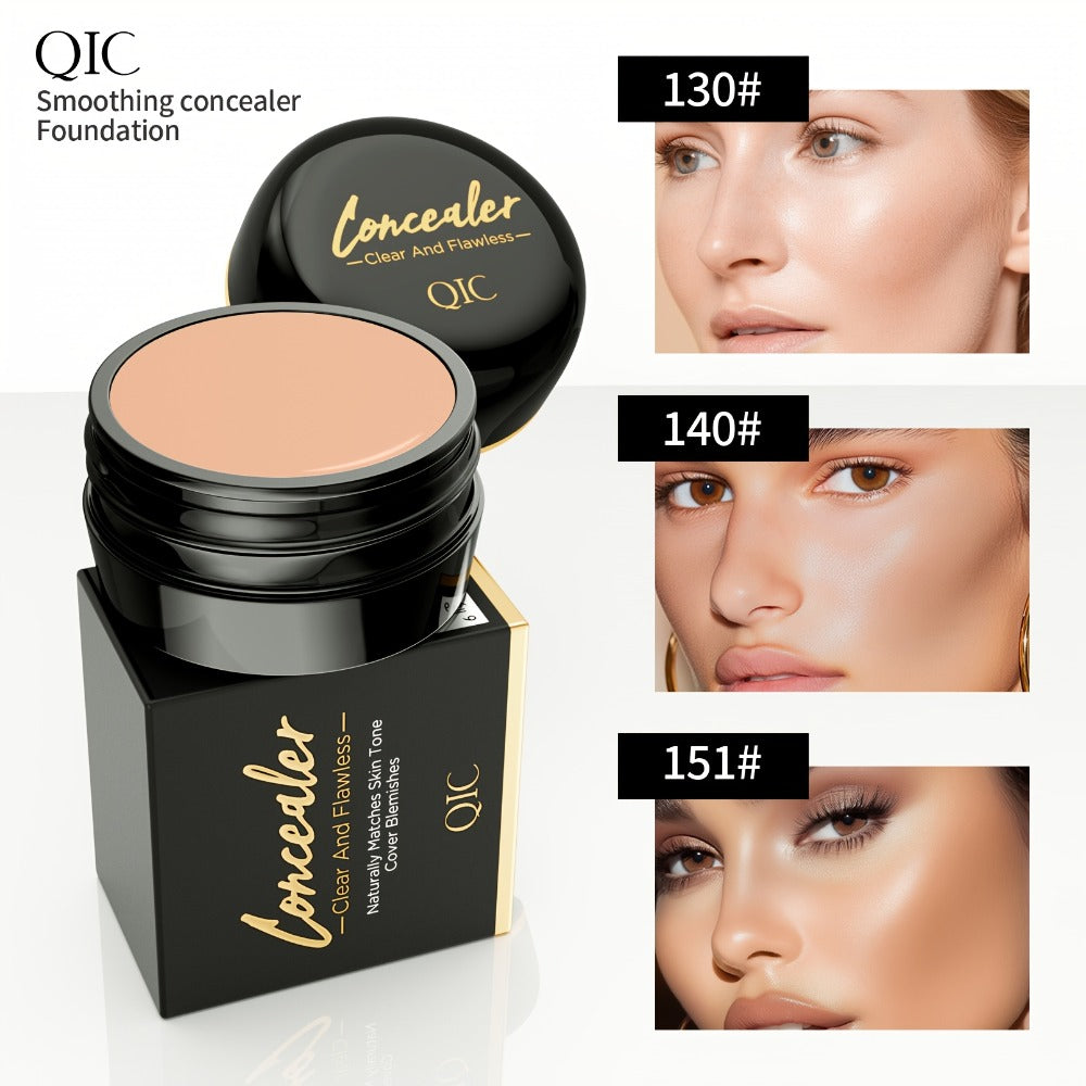 Full Coverage Concealer Cream 2pcs — Waterproof Matte Finish, Plant-Based Squalane Formula, Buildable Coverage for Dark Spots & Blemishes, All Skin Tones Light to Dark