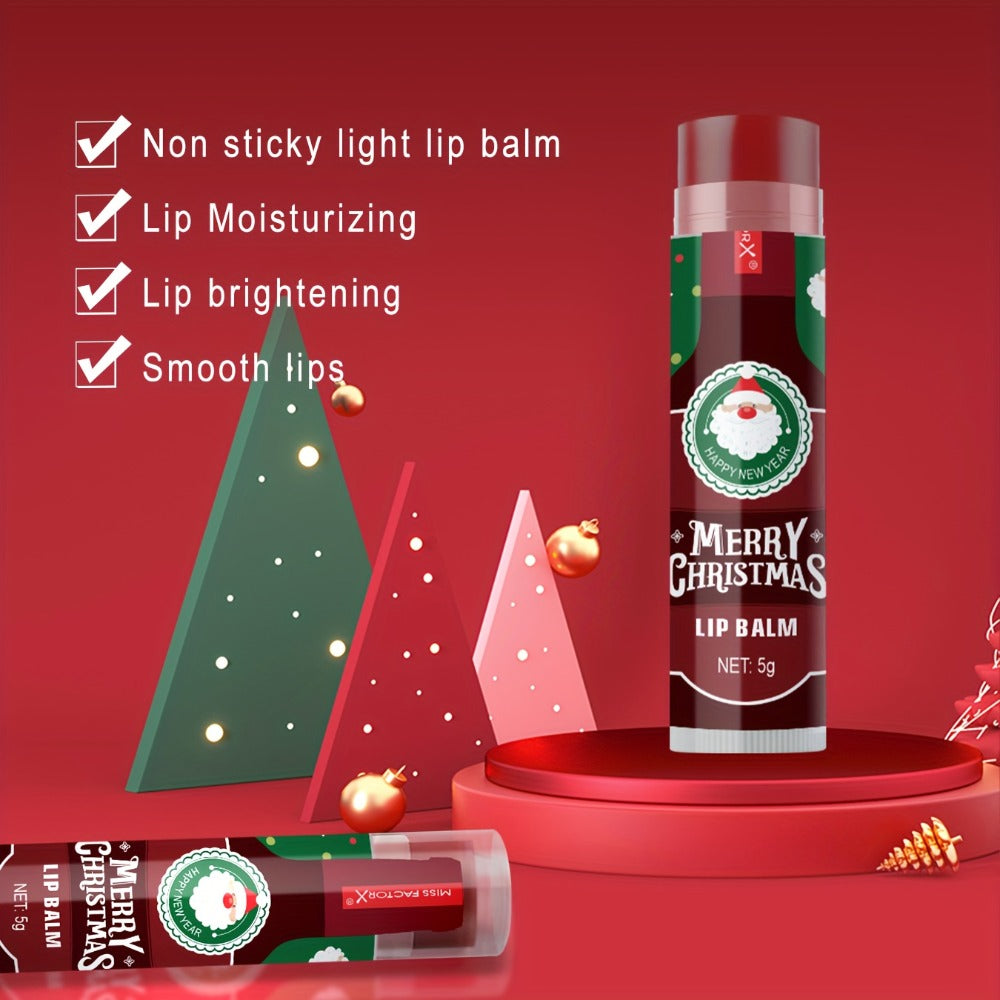 32pcs MISS FACTOR Christmas Lip Gloss & Balm Set - Long-Lasting Hydration, Holiday Gift Bo with Lipstick-like Tubes for Women & Men, Christmas Lip Balm, Fancy Lip Balms, Smudge Proof Lipstick, Christmas Lip Balm Set, Lipstick for Women Matte