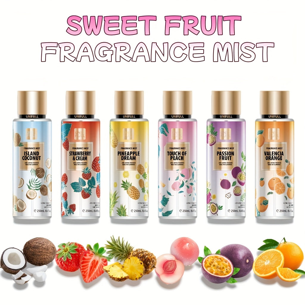 8.4-Ounce Ladies' Hair And Body Spray - A Long-Lasting Eau De Toilette with Floral And Fruity Aromas And Alcohol Content. The Colorful Bottle Design Is Perfect for Dates, Parties, And Gifts. (All Kinds of Scents Can Be Sent Random.)