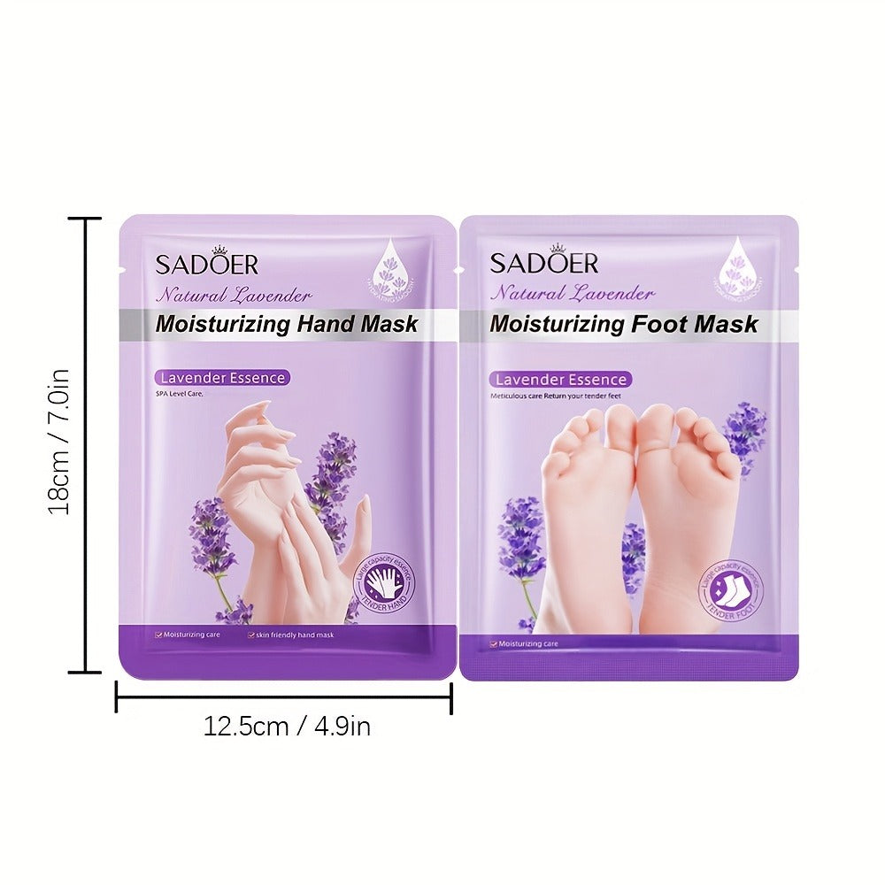 12pcs Of Lavender Hand And Foot Masks, Moisturizing And Non-greasy, Rich In Moisturizing Essence, An Ideal Choice for Winter Hand And Foot Care to Keep Hands And Feet Moist. An Ideal New Year Gift for Friends And Mothers
