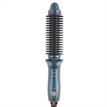 Heated Curling Brush Ceramic Curling Iron Volumizing Round Brush 2-in-1 Straightener Curler Thermal Comb Design Travel-Friendly USB Hair Styler for Women
