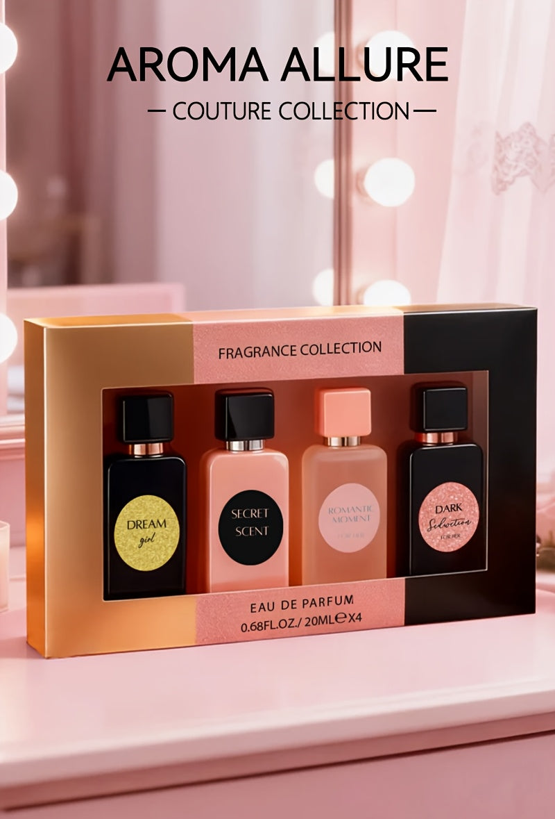 4pcs Women'S Perfume Holiday Gift Set (0.68 Oz Each) - 4 Long-Lasting Luxury Scents, Perfect for Dating & Parties