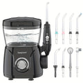 FC166 Father'S Day Gift, Water Flosser for Teeth/Braces, 20.29 oz Large Capacity, 10 Adjustable Pressures, 8 Home Nozzles Professional Oral Irrigator for Teeth Clean, IPX4, Electric Household Desktop Water Flosser&Electric Toothbrush, Holiday Gifts