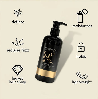 Curl Styling Cream 300ml Enhances Curls Frizz Control Moisturizing Long-Lasting Antistatic Non-Irritating Scalp-Safe Curly Hair Serum for Men and Women Natural Curl Definer Hair Styling Product