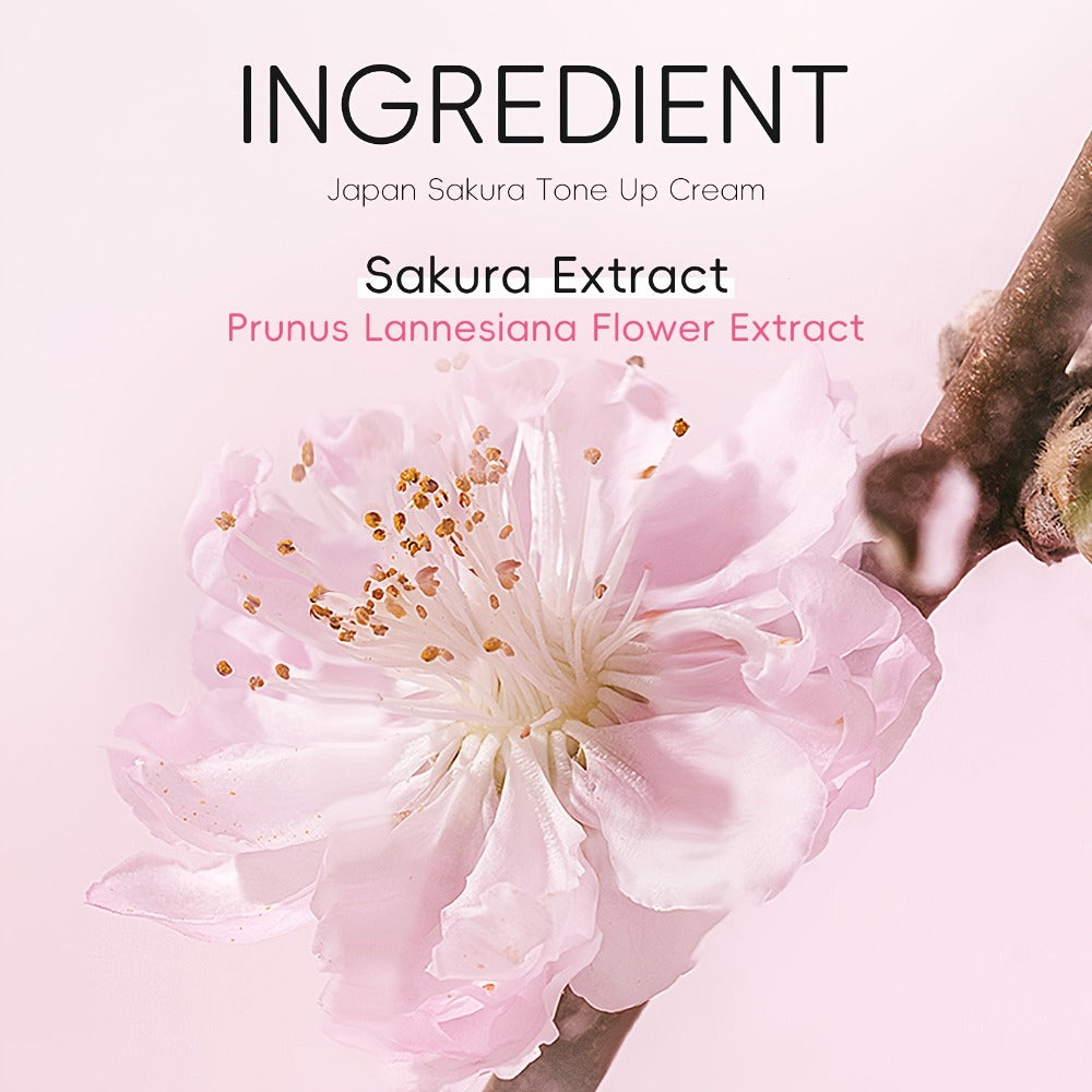 10pcs Japan Sakura Day And Night Skincare Set - Gentle Cleansing Face Wash And Mask, Serum, Eye Cream, Facial Cream, Tone Up Cream, Lips Moisturizer, Mud Mask