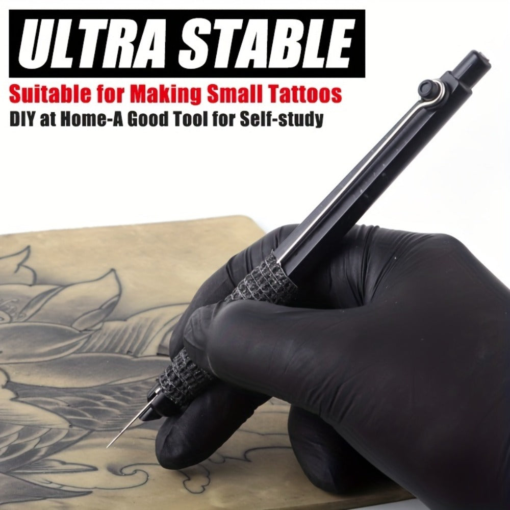 Tattoo Supplies Kit, A4 with Pattern Tattoo Transfer Paper - No Drawing Required, Stylus And Ink Pen for Beginners DIY Tattoos with Needles, Black Red Ink, Transfer Gel No Electricity Required, DIY Tattoo At Home Without Power Supply