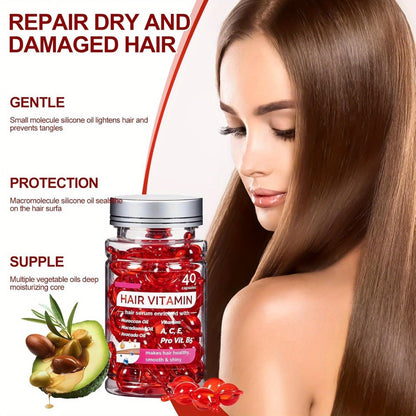 Rosemary Shampoo Set 3pcs — Onion Biotin Shampoo & Conditioner + Hair Vitamin Serum Capsules with Moroccan Macadamia & Avocado Oil | No-Rinse Hair Growth Kit