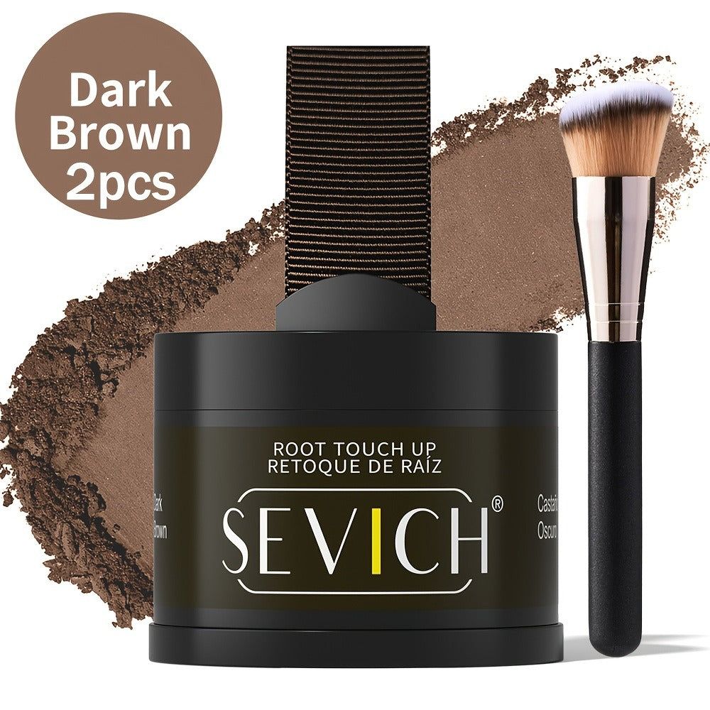 Hairline Powder for Root Touch Up & Hair Loss Cover - Volumizing Hair Concealer Powder for Thinning Hairline, Bald Spots & Sparse Areas - Works on All Hair Types - Multiple Shades with Brush 4g