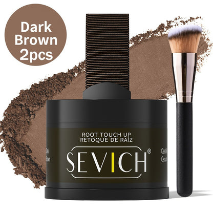 Hairline Powder for Root Touch Up & Hair Loss Cover - Volumizing Hair Concealer Powder for Thinning Hairline, Bald Spots & Sparse Areas - Works on All Hair Types - Multiple Shades with Brush 4g