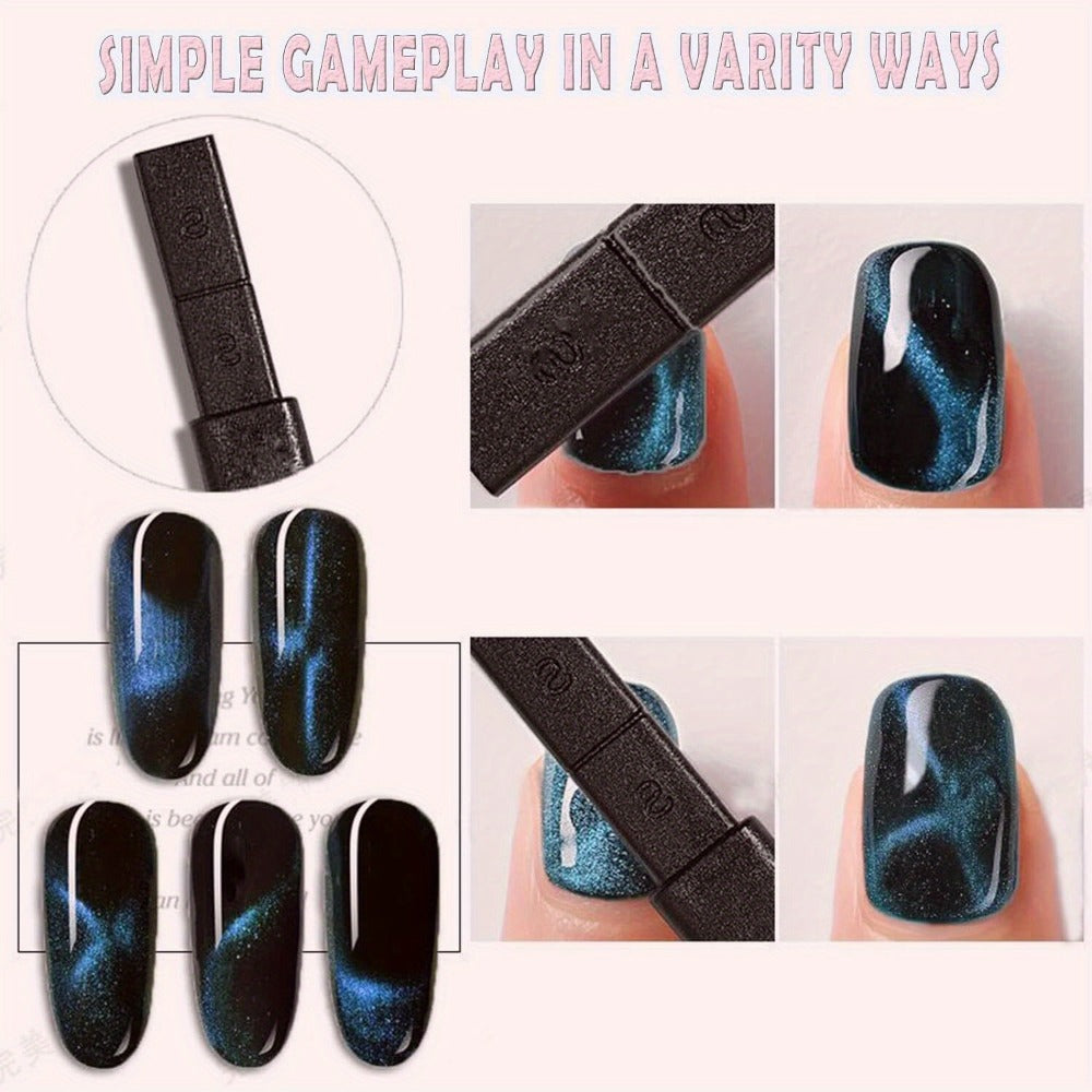 14pcs Cat Eye Magnet Nails UV Gel Polish Magnet Pen Nail Art Pen Tools
